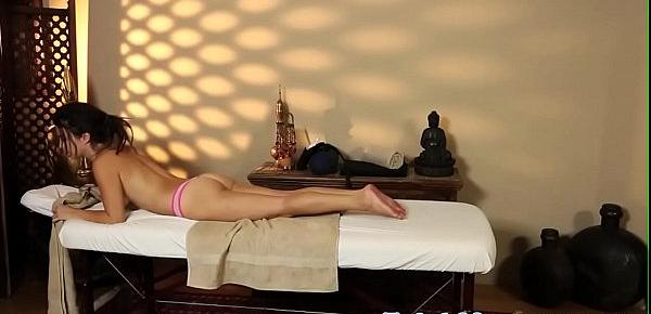  Massage teen fingered while talking on phone